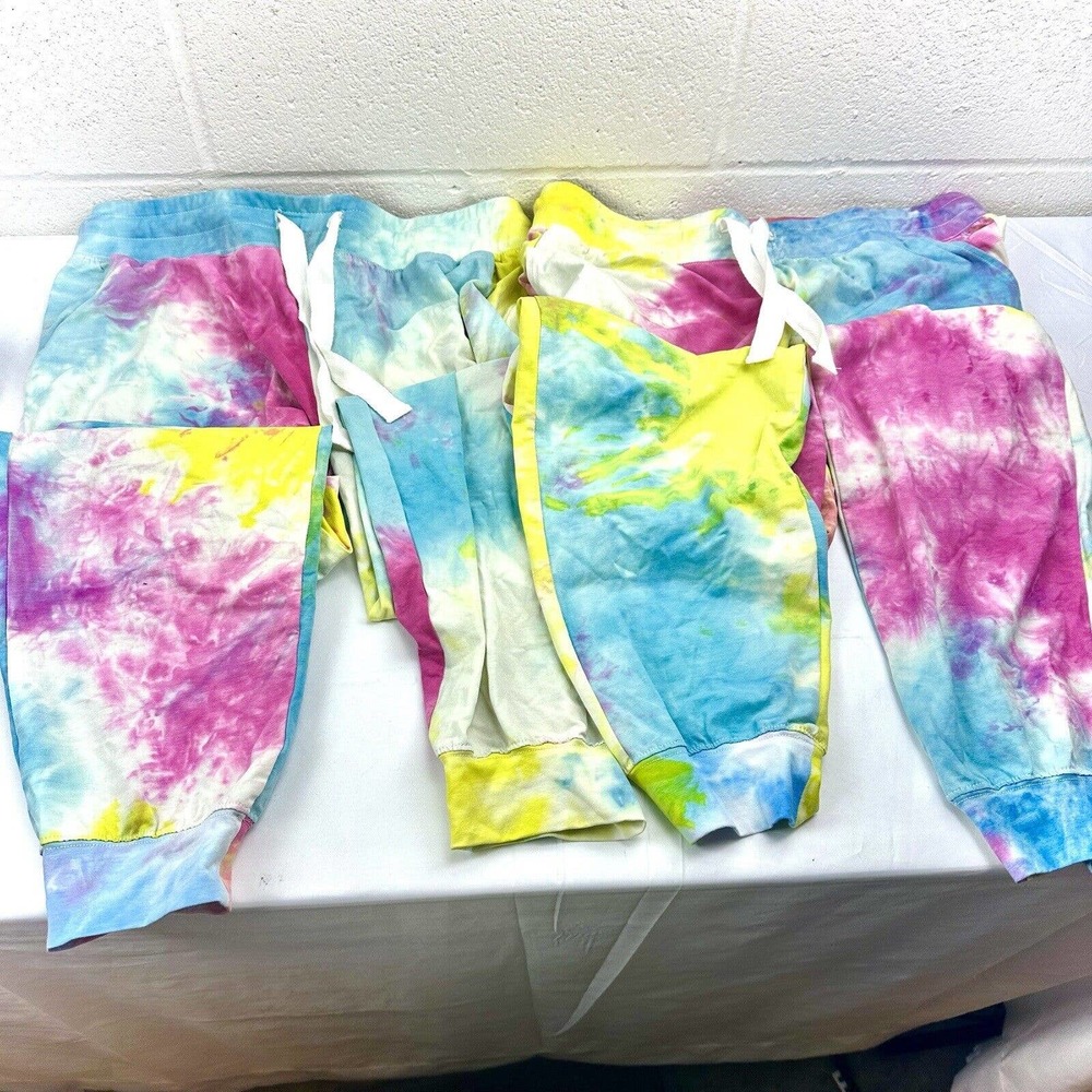 NWT HeartNice Tie Dye Multicolor Sweatpants Set of 2 Women’s Sz M